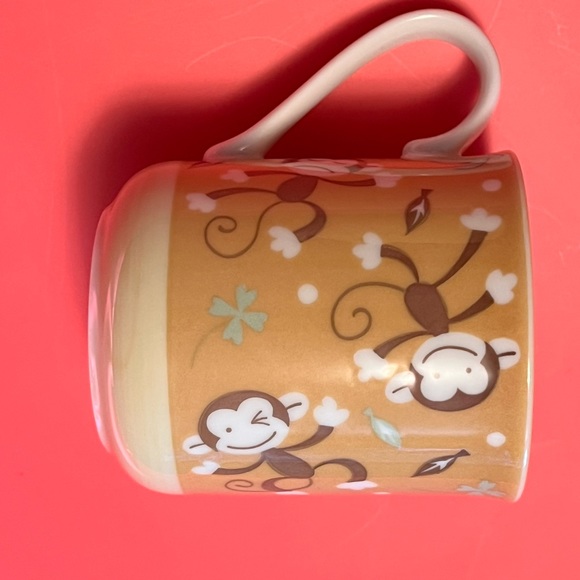 Monkey SEHEN Japan ceramic porcelain mug cup tropical Hawaii flower - Picture 3 of 6